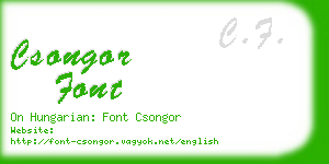 csongor font business card